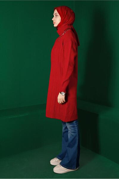 Alvina KNITTED PATTERNED THROAT KNIT TUNIC 43185