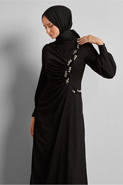 Alvina Stone Satin Evening Dress 50524