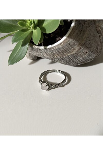 Taş-Mir Pembe Kuvars Taşı Doğal Taş Ayarlamalı Yüzük