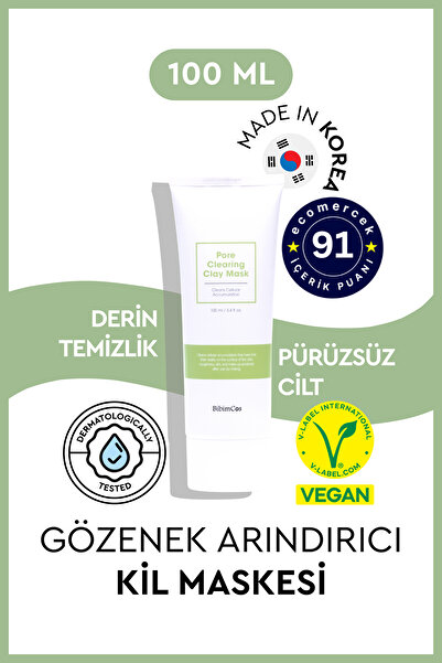 Bibimcos BibimCos Pore Cleansing Clay Mask, Deep Cleansing, Sebum Control, Moisturising Formula for All Skin