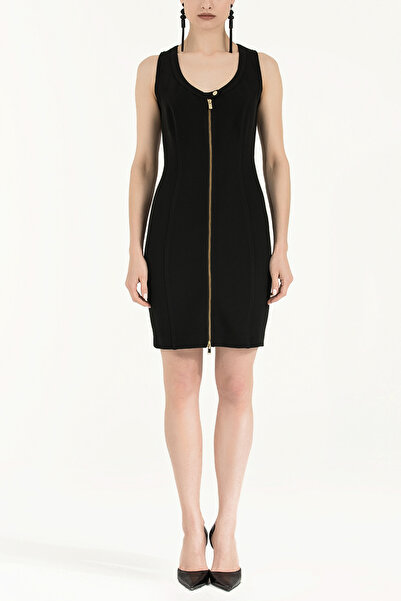 SOCIETA Siyah Dar kesim mini elbise 90947