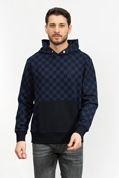 BOSS Erkek Marka Logo Detaylı Regular Fit Uzun Kollu Lacivert Sweatshirt 5050...
