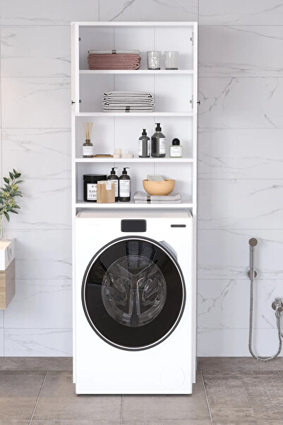 DizaynMotion Çamaşır Makinesi Üstü Düzenleyici 2 Kapaklı