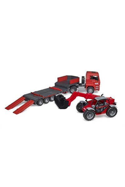Bruder Man Truck & Manitou Telescopic Bucket Br02774