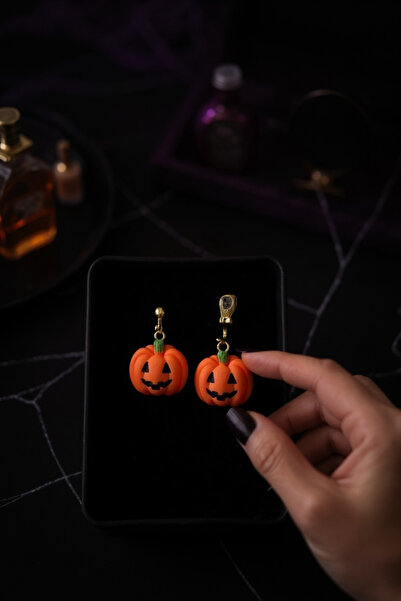 1PARÇAMAVİ Cadılar bayramı HALLOWEEN ÖZEL tasarım klipsli deliksiz kulak çocu...