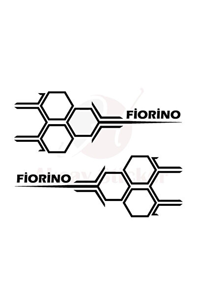 Akçay Sticker 30 سم × 11 سم ملصق فيورينو على شكل قرص العسل فيات فيورينو ملصق ...