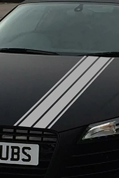 aydın garage Double Strip Car Hood Sticker - Auto Sticker - 120x15cm
