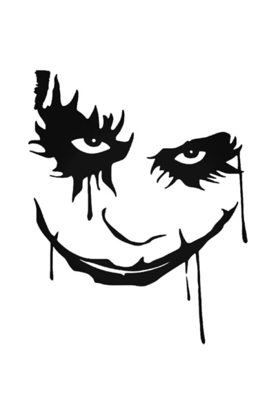 Universal Joker Face Mask Auto Motor Laptop Wall Foil Sticker 20 x 24 cm