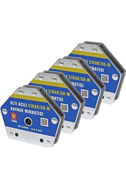 Kampa Çırak/50M Manyetik Kaynak Gönyesi 4 ADET 6 Açılı, 50 Kg Kaynak Tutucu M...