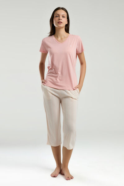 Arnetta Women's Pink Capri Suit