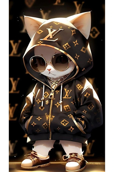 aydın garage Kedi Kapı Direk Kaplama Folyosu BASKILI STİCKER Sağ-Sol 2 Adet 22*50 CM