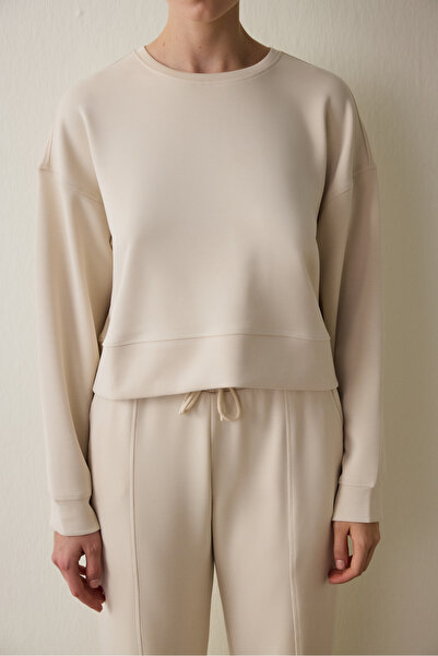 Penti Silky Feel Brushed Bej Sweatshirt