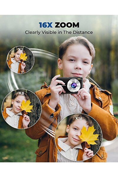 Yailla Mi VAZA Autofocus Digital Camera for Kids - FHD 1080P 44MP - Compact Mini Camera with 16X Zoom, 64GB