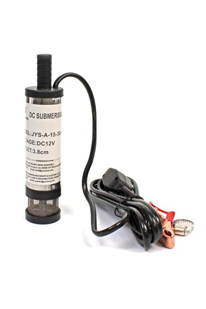 Cacheng 12 Volt Mazot Yağ Aktarma Pompası, Dc Mini Dalgıç Pompa Süzgeçli 38 m...