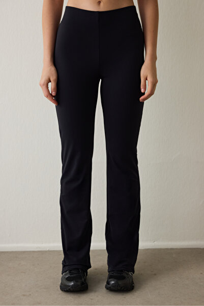 Penti Siyah Sıcak Tutan Flare (İspanyol Paça) Yüksek Bel Tayt