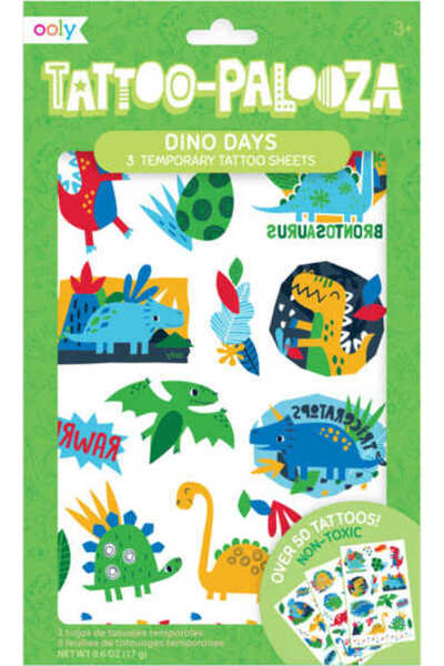 Ooly Tattoo Palooza Geçici Dövme Seti - Dino Days 176-008