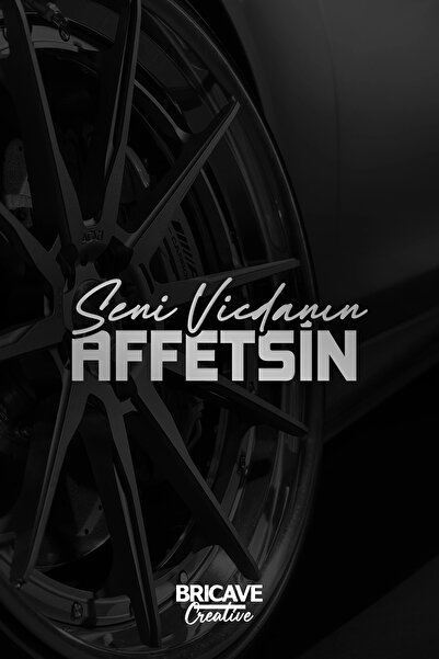 aydın garage Seni Vicdanın Affetsin Yazı JDM Araba-Motosiklet Cam Etiket Stic...