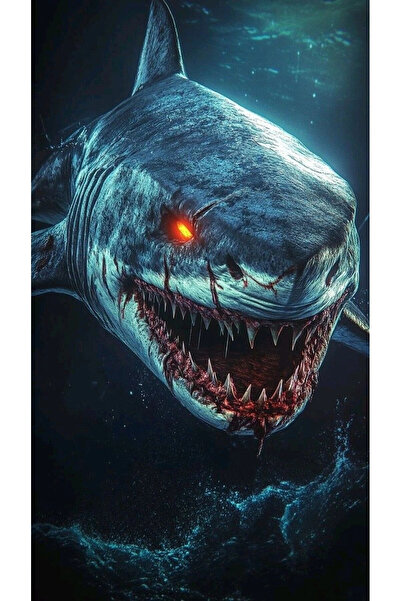 aydın garage Köpek Balığı Kapı Direk Kaplama Folyosu BASKILI STİCKER Sağ-Sol ...