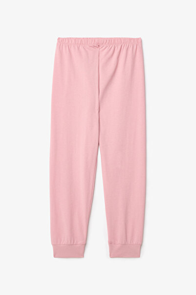 Penti Pembe Kız Çocuk İnek Desenli Uzun Kollu Pamuklu 2li Pijama Takımı