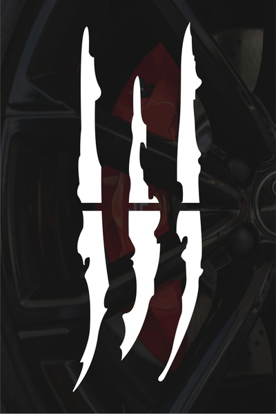 aydın garage 30 X 10 Cm pençe Oto Sticker Araba Far Sticker Beyaz