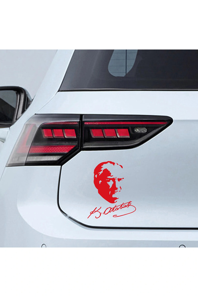 Sönmez Sticker Atatürk Imza Sticker - Atatürk Sticker - Oto Sticker - Araba S...