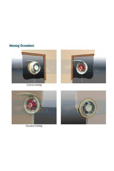 Aircol 20 K Kapaklı Aksiyel Fan / Aspiratör 360 m³/h