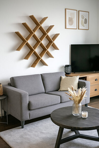 varje think outside the box Ledli Çoklu Raf Dekoratif Duvar Kitap Rafı