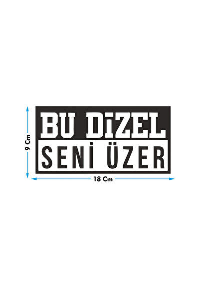 Genel Markalar Bu Dizel Seni Üzer Oto Cam Yazısı 18x9 cm Araba Arkası Sticker