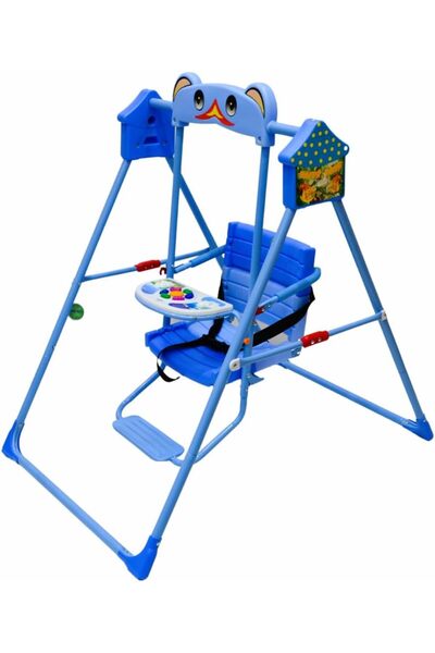 Rally Baby Swing with Safety Seat, Indoor and Outdoor Use, Blue