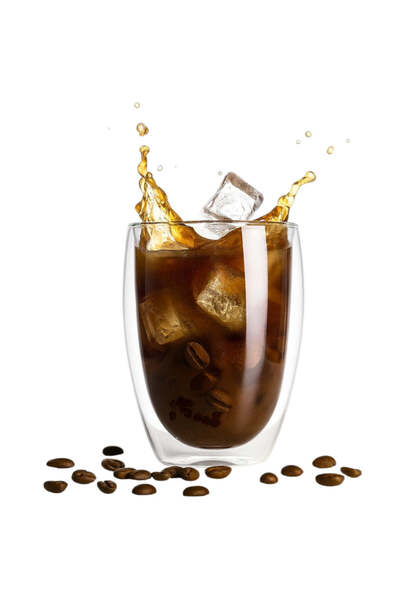 Köken double-walled thermos mug, 350ml, borosilicate glass Cup, transparent, modern design