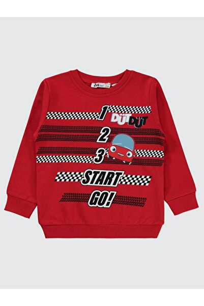 Civil Boys Start Go Printed 2-5 Years Old Sweatshirt - Red 2-3 Years Old