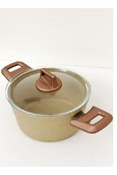 Generic Granite Pot 20cm Non-Stick Glass Cover Turkish