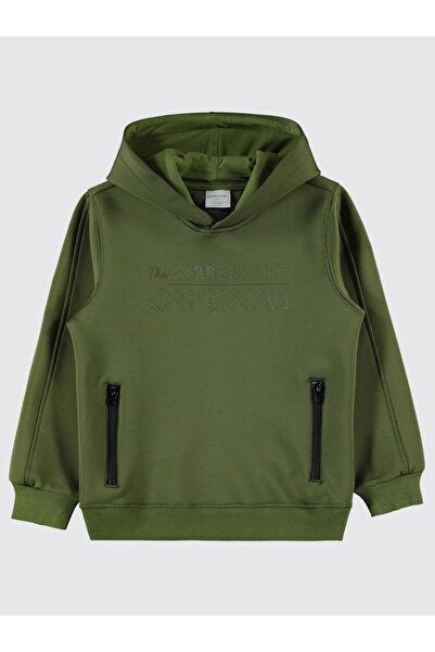 Pierre Cardin Original Baskılı 10-12 Yaş Sweatshirt - Haki11-12 Yaş