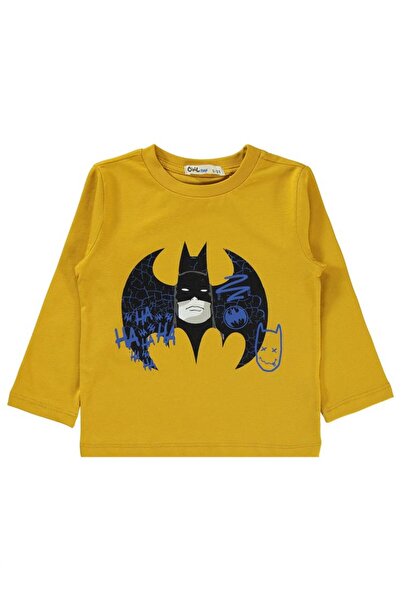 Batman Baskılı 2-5 Yaş Sweatshirt - Hardal5-6 Yaş