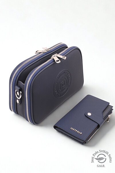 Just Polo حقيبة كتف نسائية أصلية من جست بولو، متوسطة الحجم، مكونة من 5 أقسام، مناسبة للاستخدام اليومي، مقاس 25*17 سم