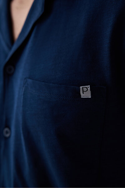 Penti Navy Cepli Gömlekli Pijama Takımı