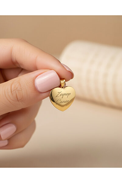 İNDİGO TAKI Fotoğraflı Açılabilir Kalp 14 Ayar Altın Kolye Ucu