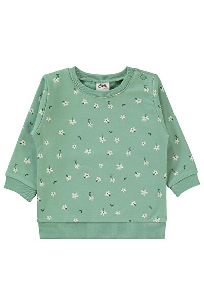 Civil Baby Floral Embroidered 6-18 Months Sweatshirt - Green 18-24 Months