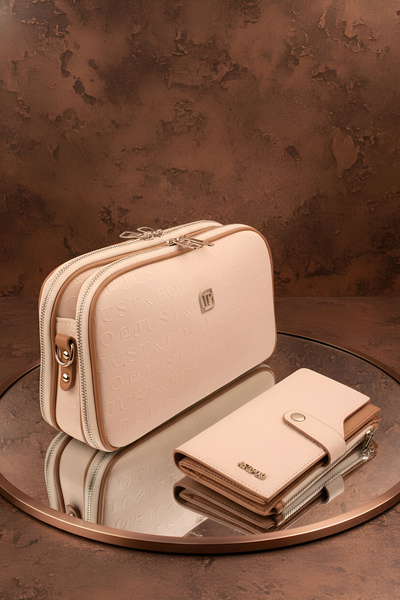 Just Polo حقيبة كتف نسائية أصلية من جست بولو، متوسطة الحجم، مكونة من 5 أقسام، مناسبة للاستخدام اليومي، مقاس 25*17 سم