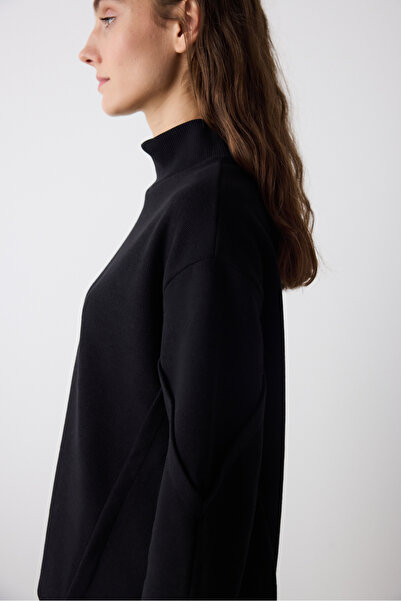 Penti Siyah Boğazlı Mirko Sweatshirt - Saude Koleksiyonu