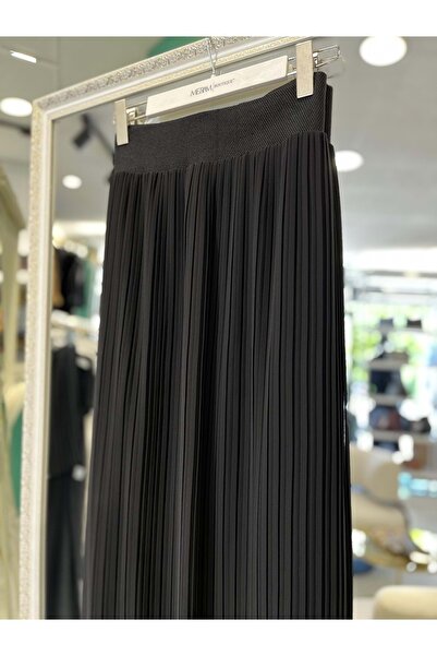 MERAM BUTİK Nurgün Pi̇li̇seli̇ Skirt 3060 - Black - 1