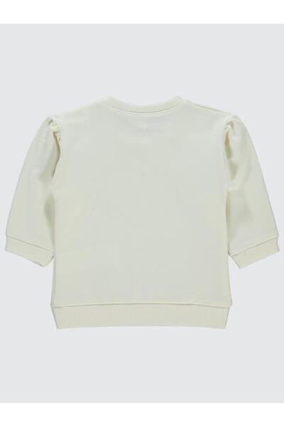 Civil Baby Basic Arma Etiketli 6-18 Ay Sweatshirt - Ekru 9-12 Ay