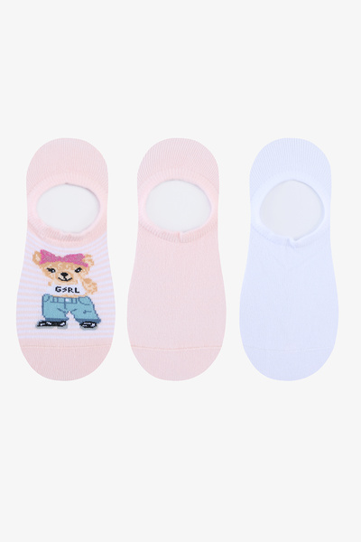 Penti 3 Çift Pamuklu Teddy Bear Ayı Desenli Sneaker Çorap