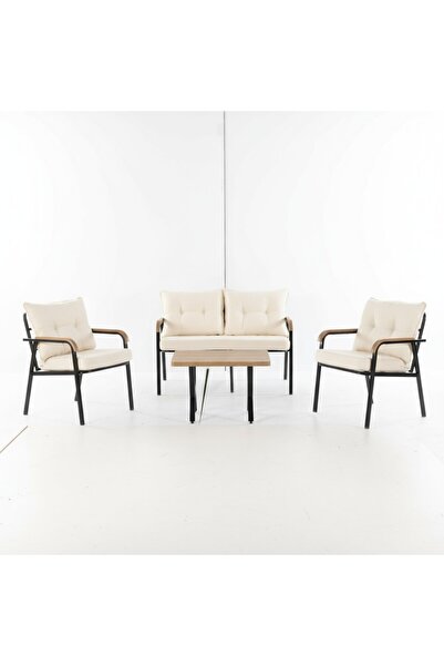 Tu Tienda KÖYCEĞİZ 2+1+1+SEHPA(50*75) BAHÇE BALKON MUTFAK TAKIMI,KREM
