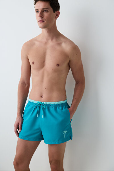 Penti Turquoise Palm Men's Shorts Swimwear