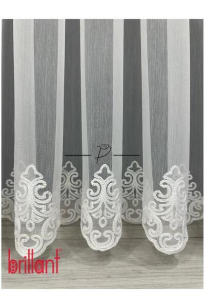 Brillant Tül Perde Brillant Tt Zemin Kumaş Enfes Desen Etek İşleme