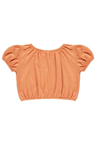 Civil Girls Jacquard Gipeli Single Jersey T-Shirt for Ages 10-13 - Orange 11-...