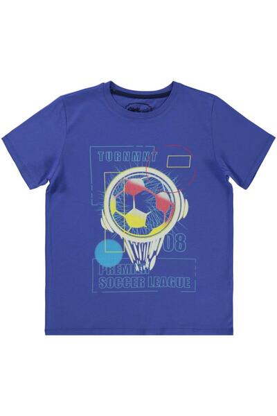 Civil Boys Erkek Çocuk Tişört 6-9 Yaş Saks Mavisi