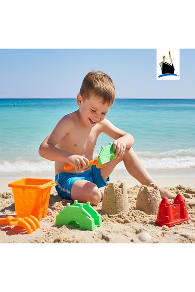 PP Small square bucket for children – a fun and colorful sand toy to develop creativity – Al-Bajad