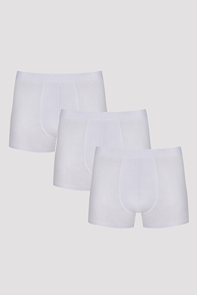 Penti Erkek Pamuklu Basic White Tape 3lü Boxer